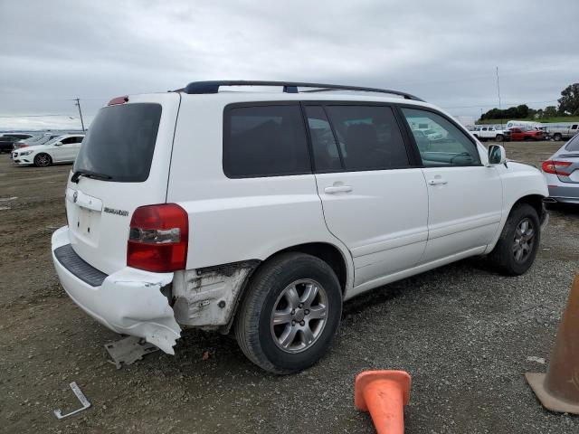 JTEGD21A550113354 - 2005 TOYOTA HIGHLANDER WHITE photo 3