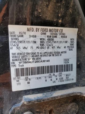 1FT8W4DT2BEA36145 - 2011 FORD F450 SUPER DUTY BLACK photo 13