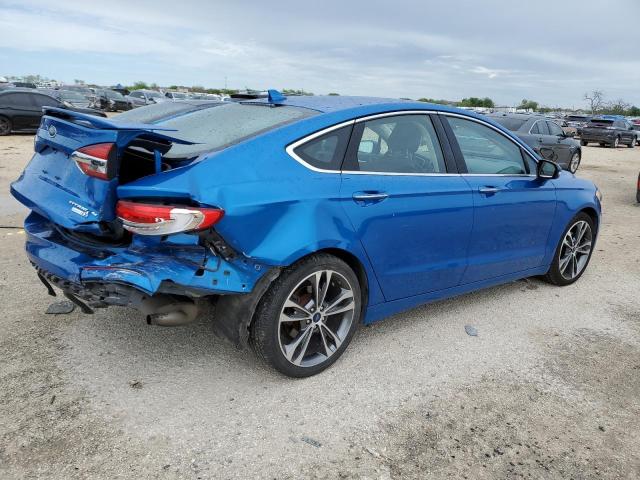 3FA6P0D97LR130947 - 2020 FORD FUSION TITANIUM BLUE photo 3