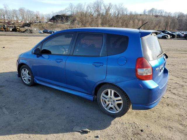 JHMGD376X8S065189 - 2008 HONDA FIT SPORT BLUE photo 2