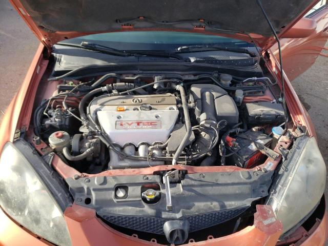 JH4DC530X5S800557 - 2005 ACURA RSX TYPE-S ORANGE photo 11