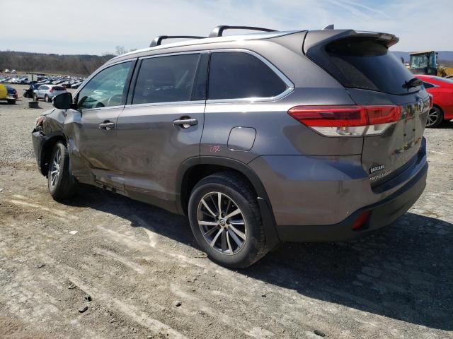 5TDJZRFH1KS929108 - 2019 TOYOTA HIGHLANDER SE GRAY photo 2