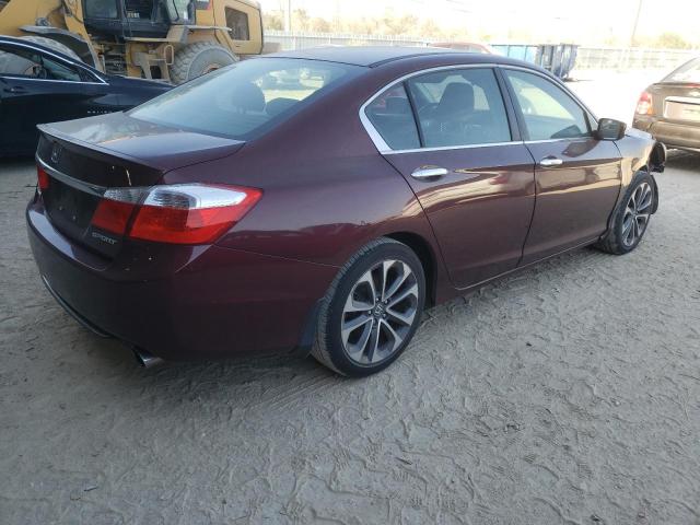 1HGCR2F58EA228817 - 2014 HONDA ACCORD SPORT BURGUNDY photo 3