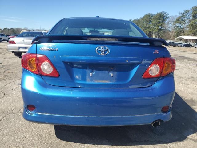 2T1BU4EE3AC505319 - 2010 TOYOTA COROLLA BASE BLUE photo 6