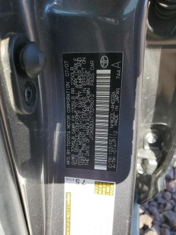 JTDKB20U773295012 - 2007 TOYOTA PRIUS GRAY photo 12