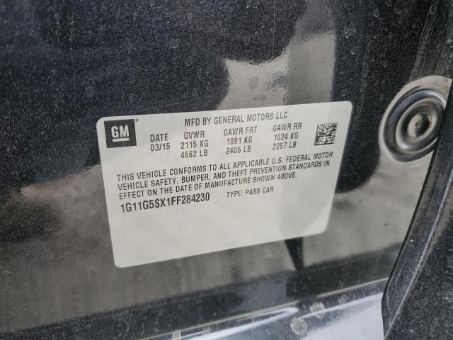 1G11G5SX1FF284230 - 2015 CHEVROLET MALIBU LTZ გრაფიტი ფოტო 12