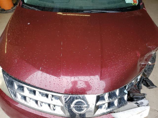 JN8AZ08W87W650211 - 2007 NISSAN MURANO SL BURGUNDY photo 12