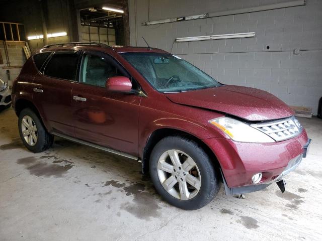 JN8AZ08W87W650211 - 2007 NISSAN MURANO SL BURGUNDY photo 4