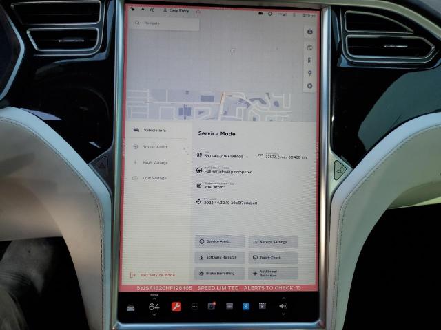 5YJSA1E20HF198405 - 2017 TESLA MODEL S Կապույտ լուսանկար 9