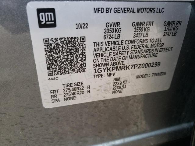 1GYKPMRK7PZ000299 - 2023 CADILLAC LYRIQ LUXURY GRAY photo 12