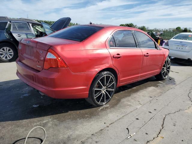 3FAHP0HG7BR168372 - 2011 FORD FUSION SE RED photo 3