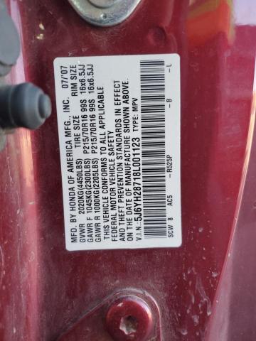 5J6YH28718L001123 - 2008 HONDA ELEMENT EX RED photo 12