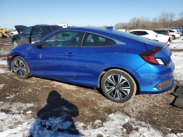 2HGFC3B7XJH350733 - 2018 HONDA CIVIC EXL BLUE photo 2