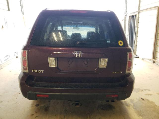 5FNYF18617B021385 - 2007 HONDA PILOT EXL MAROON photo 6