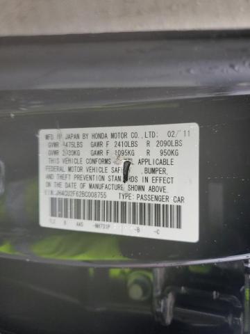 JH4CU2F62BC008755 - 2011 ACURA TSX BLACK photo 12