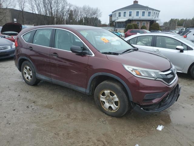 2HKRM4H37FH606795 - 2015 HONDA CR-V LX MAROON photo 4