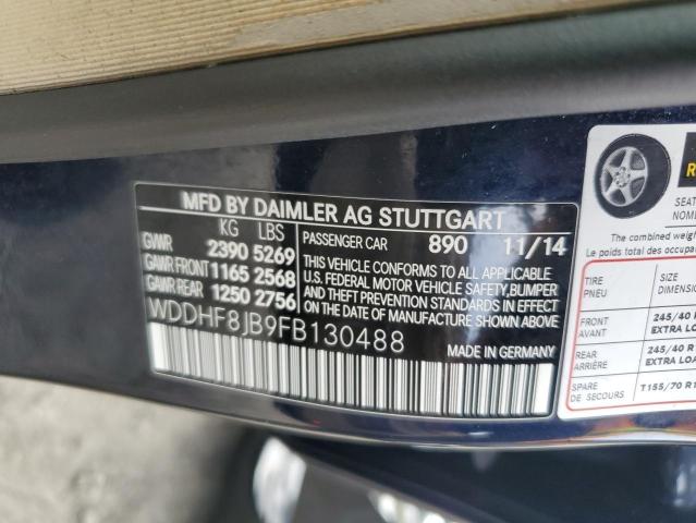 WDDHF8JB9FB130488 - 2015 MERCEDES-BENZ E 350 4MATIC BLUE photo 12