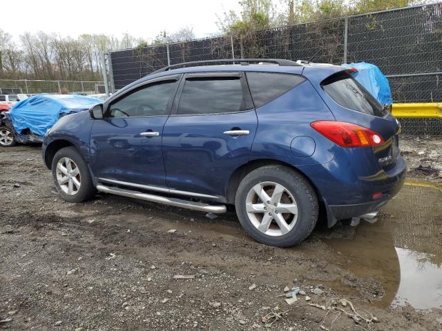 JN8AZ18W79W134009 - 2009 NISSAN MURANO S BLUE photo 2