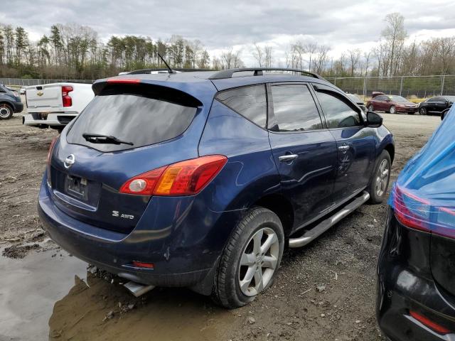 JN8AZ18W79W134009 - 2009 NISSAN MURANO S BLUE photo 3