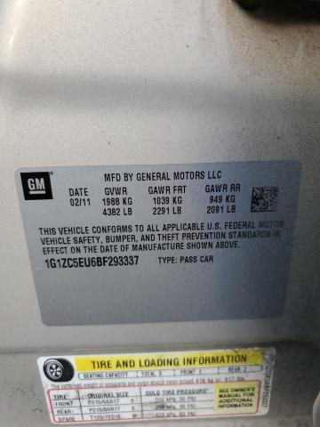 1G1ZC5EU6BF293337 - 2011 CHEVROLET MALIBU 1LT 棕色 照片 12