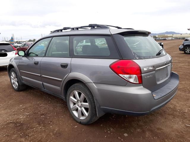 4S4BP61C697331679 - 2009 SUBARU OUTBACK 2.5I GRAY photo 2