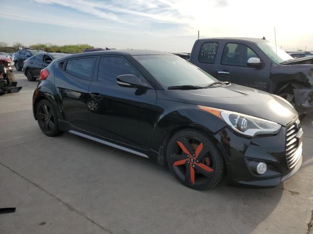 KMHTC6AE3EU185593 - 2014 HYUNDAI VELOSTER TURBO BLACK photo 4