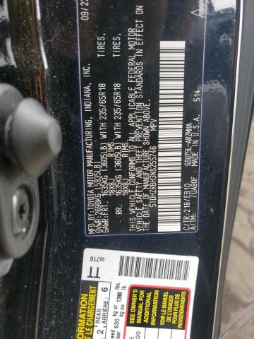 5TDHZRBH3NS255746 - 2022 TOYOTA HIGHLANDER XLE BLACK photo 13
