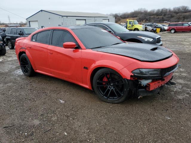 2C3CDXCT2KH608329 - 2019 DODGE CHARGER R/T RED photo 4