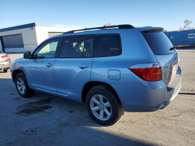 JTEES41A892144293 - 2009 TOYOTA HIGHLANDER BLUE photo 2