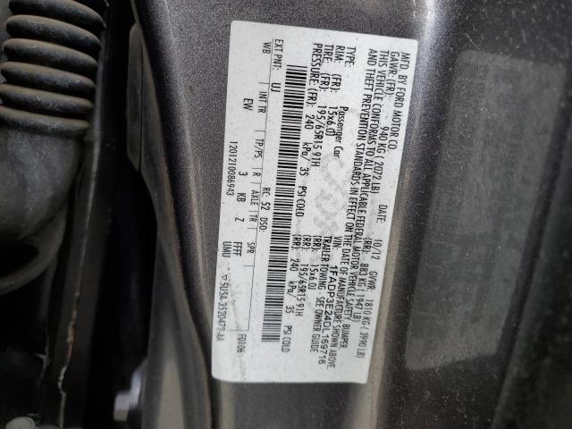 1FADP3E24DL169716 - 2013 FORD FOCUS S GRAY photo 12