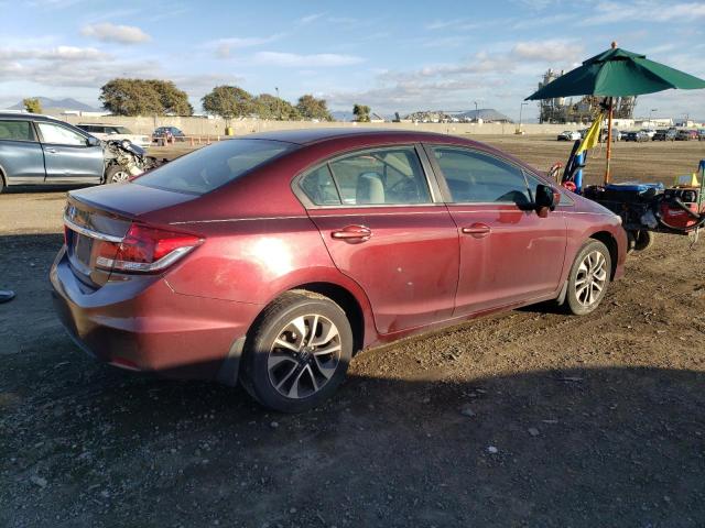 19XFB2F88EE056375 - 2014 HONDA CIVIC EX BURGUNDY photo 3