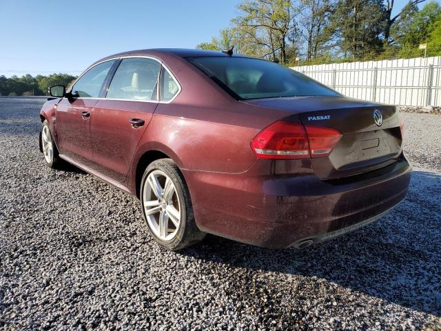 1VWBN7A3XEC072824 - 2014 VOLKSWAGEN PASSAT SE BURGUNDY photo 2