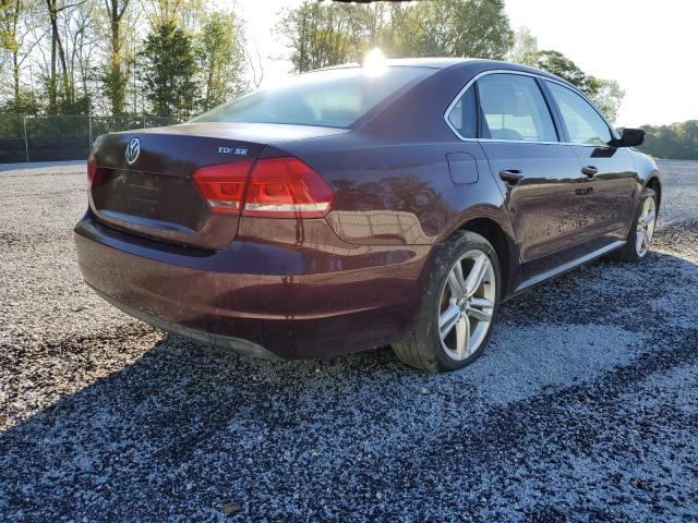 1VWBN7A3XEC072824 - 2014 VOLKSWAGEN PASSAT SE BURGUNDY photo 3