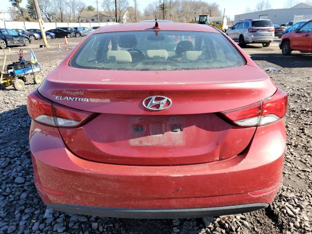 KMHDH4AE3EU091319 - 2014 HYUNDAI ELANTRA SE RED photo 6