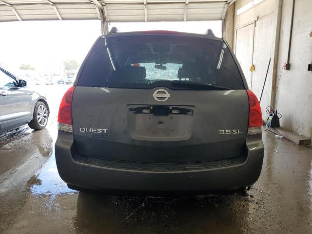 5N1BV28U04N355011 - 2004 NISSAN QUEST S GRAY photo 6