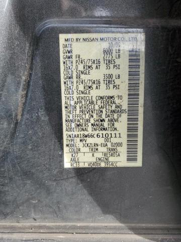 5N1AR18W66C610111 - 2006 NISSAN PATHFINDER LE 灰色 照片 12