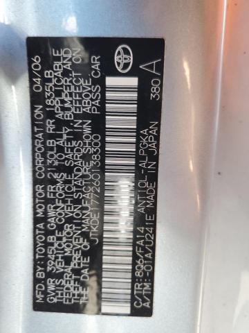 JTKDE177260138300 - 2006 TOYOTA SCION TC ლურჯი ფოტო 12