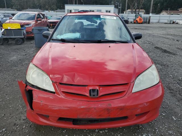 1HGES16345L015955 - 2005 HONDA CIVIC DX VP Qırmızı foto 5