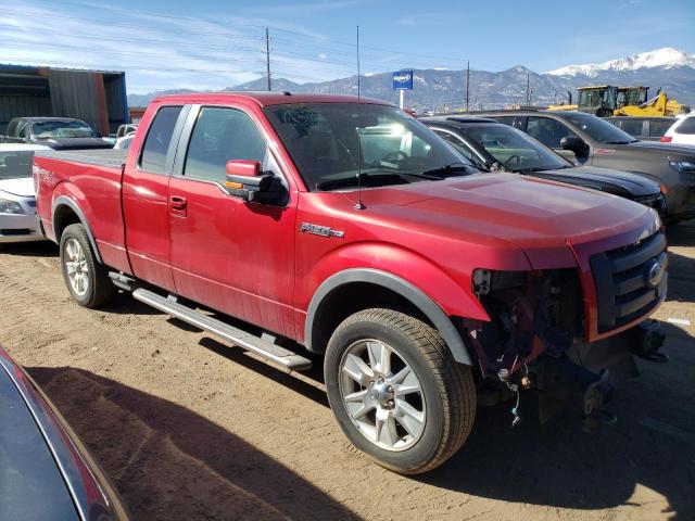 1FTFX1EV9AKB48136 - 2010 FORD F150 SUPER CAB RED photo 4