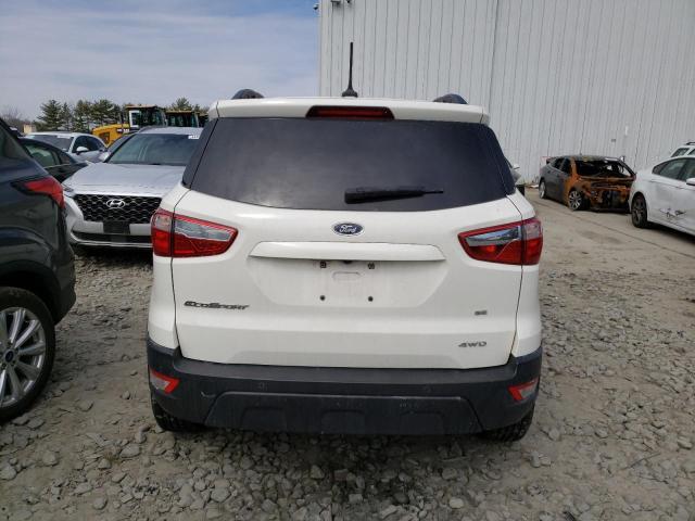 MAJ6P1UL8JC196789 - 2018 FORD ECOSPORT SE WHITE photo 6
