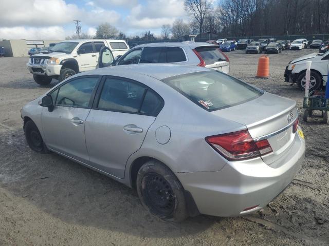 19XFB2F53DE032439 - 2013 HONDA CIVIC LX SILVER photo 2