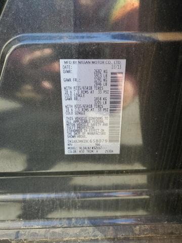 5N1AR2MN1DC658079 - 2013 NISSAN PATHFINDER S 黑色 照片 12