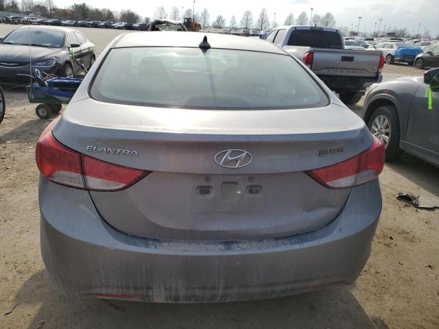 KMHDH4AEXDU997627 - 2013 HYUNDAI ELANTRA GLS GRAY photo 6