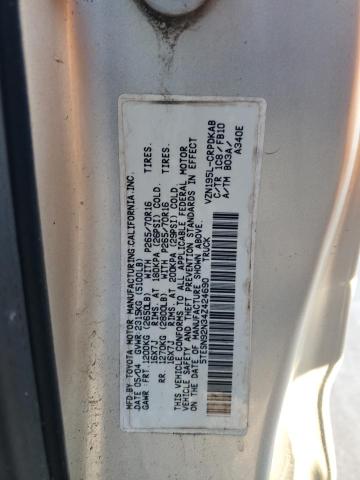 5TESN92N34Z424690 - 2004 TOYOTA TACOMA XTRACAB PRERUNNER 银色 照片 12