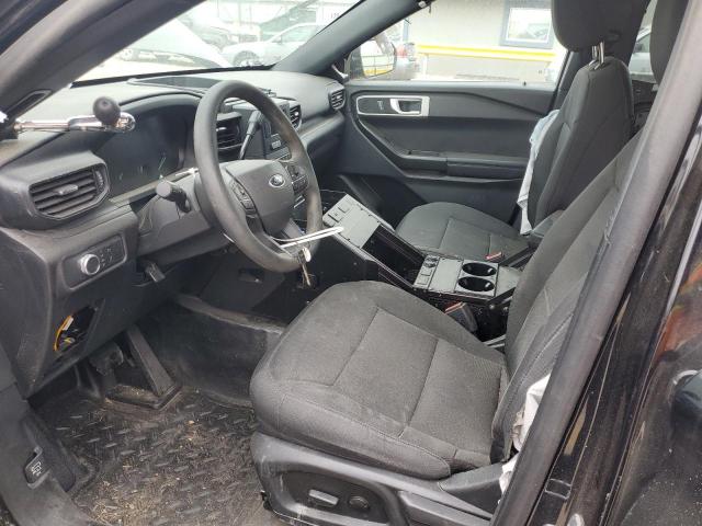 1FM5K8AC1NGB39782 - 2022 FORD EXPLORER POLICE INTERCEPTOR أسود صورة 7
