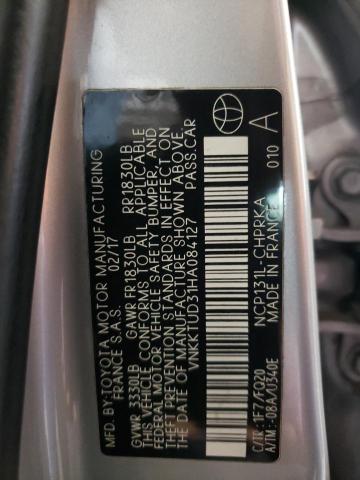 VNKKTUD31HA084127 - 2017 TOYOTA YARIS L SILVER photo 13