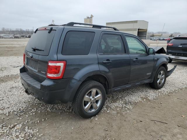 1FMCU94108KA71140 - 2008 FORD ESCAPE LIMITED GRAY photo 3