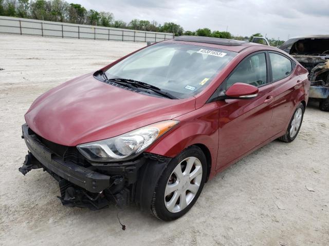 5NPDH4AE9DH335651 - 2013 HYUNDAI ELANTRA GLS RED photo 1