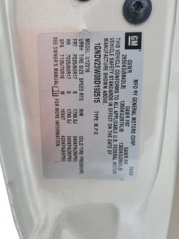 1GNDV23W08D192515 - 2008 CHEVROLET UPLANDER LS TAN photo 13