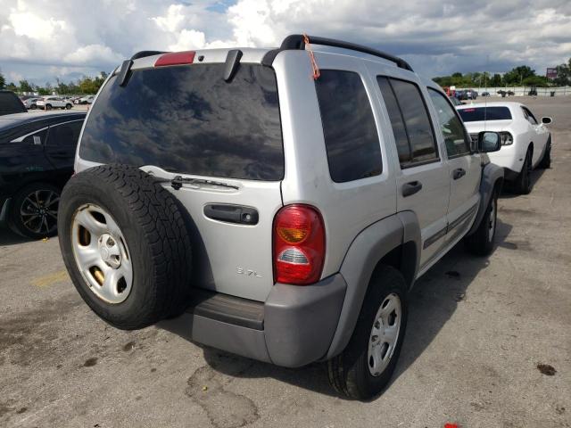 1J4GL48K22W348850 - 2002 JEEP LIBERTY SP SILVER photo 4